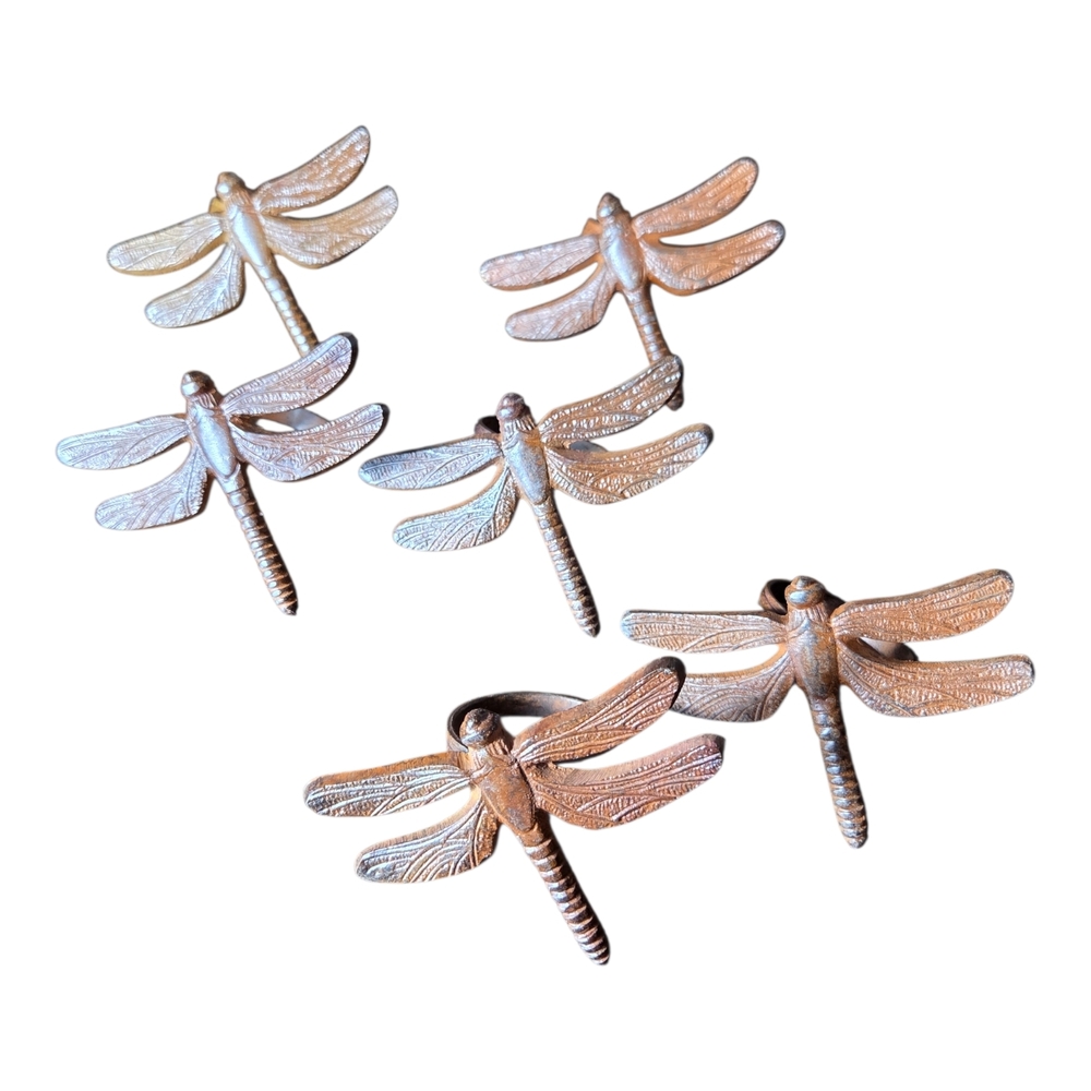 Elegant Dragonfly Wall Decor Set - Gold and Silver